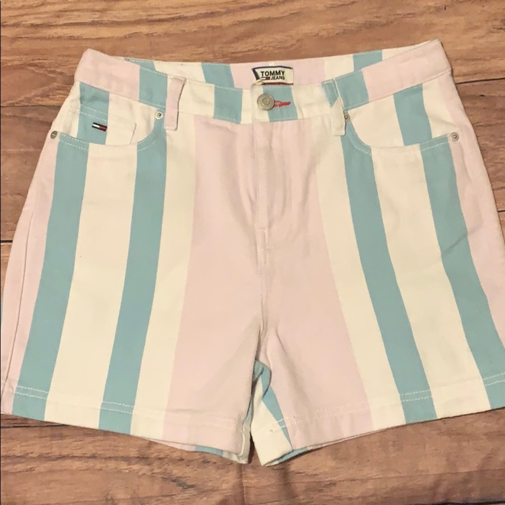 Last Pair! NWT Tommy Jeans Pastel Stripe 80s short - Picture 7 of 8